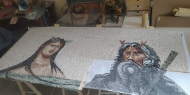 Alessandra Minicozzi, mosaico: Sauna in Spagna