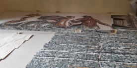 Alessandra Minicozzi, mosaico: Sauna in Spagna