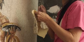 Alessandra Minicozzi, mosaico: Sauna in Spagna